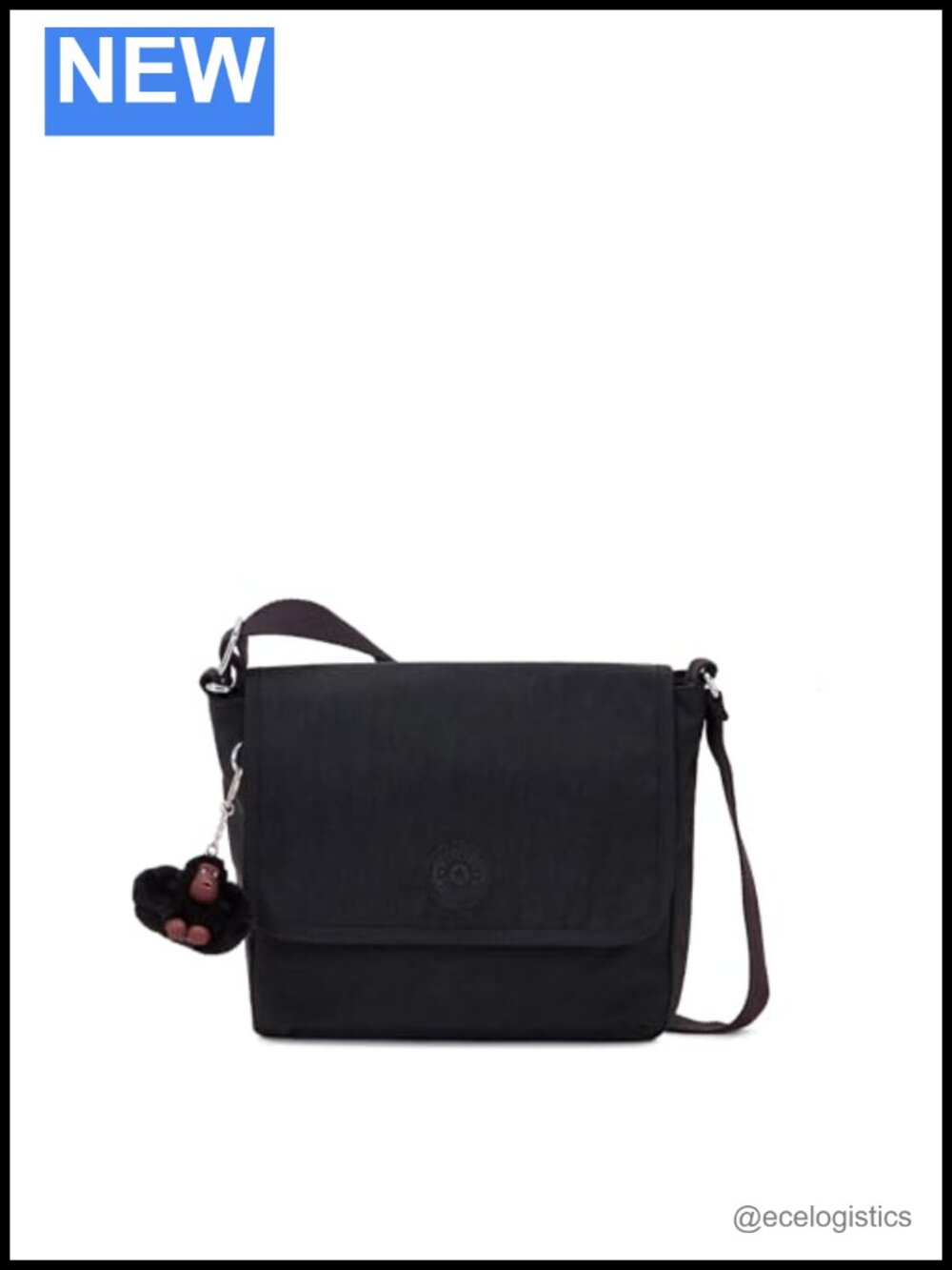 Nylon Crossbody Bag Adjustable Strap Front Slip Pocket